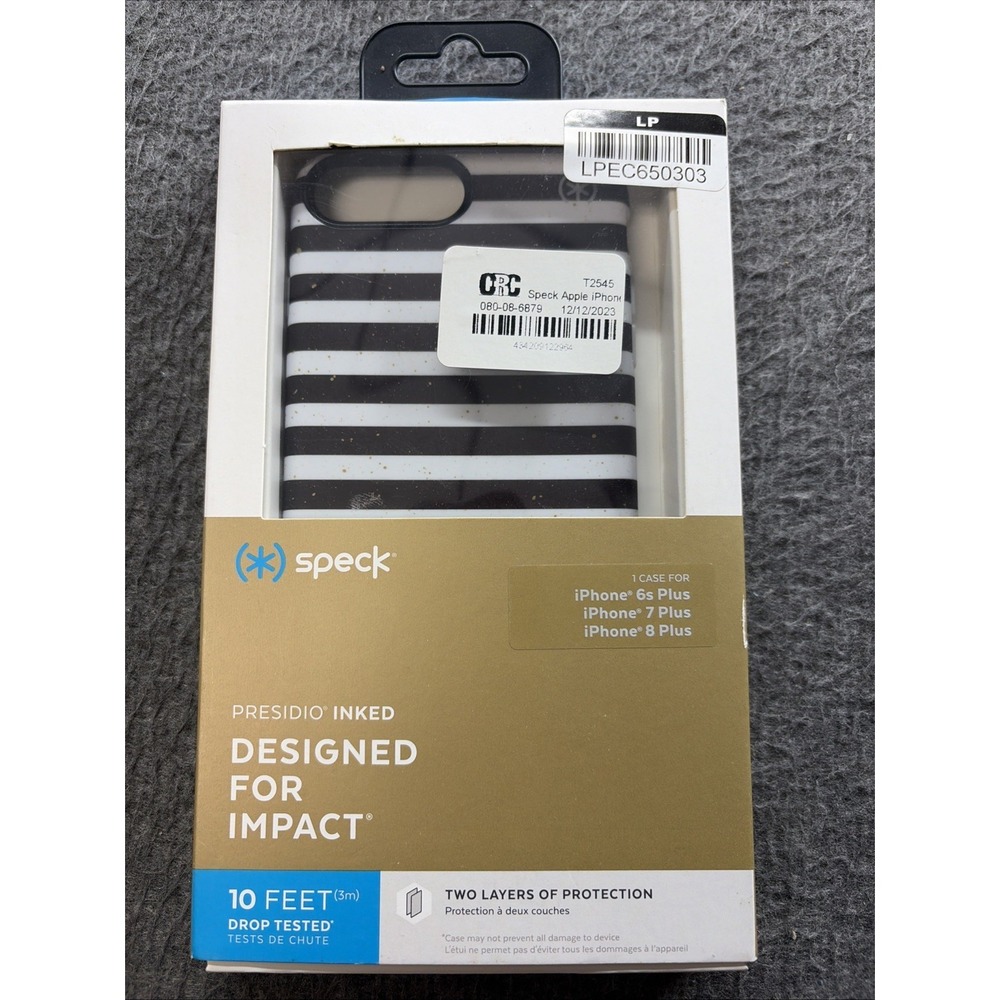 Speck Apple For iPhone 8 Plus, 7 Plus, 6s / 6 Plus -Gold& White‎ (Gold Specks)